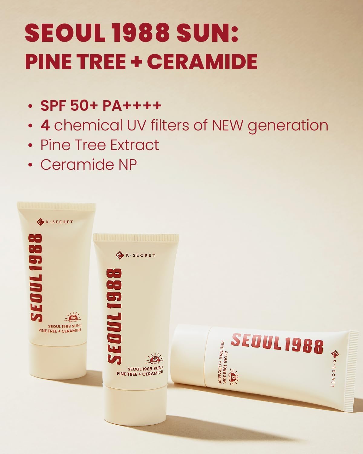 K-SECRET SEOUL 1988 Sun: Pine Tree + Ceramide 50mL / 1.7 FL OZ