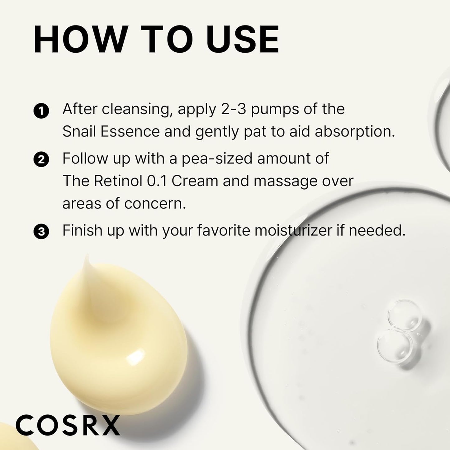 COSRX Glass Skin Starter Set, Amazon Exclusive, Advanced Snail 96% Mucin Power Essence & Retinol 0.1% Cream Mini Sample, Daily Hydrating & Firming Korean Skin Care Kit, Gift Set