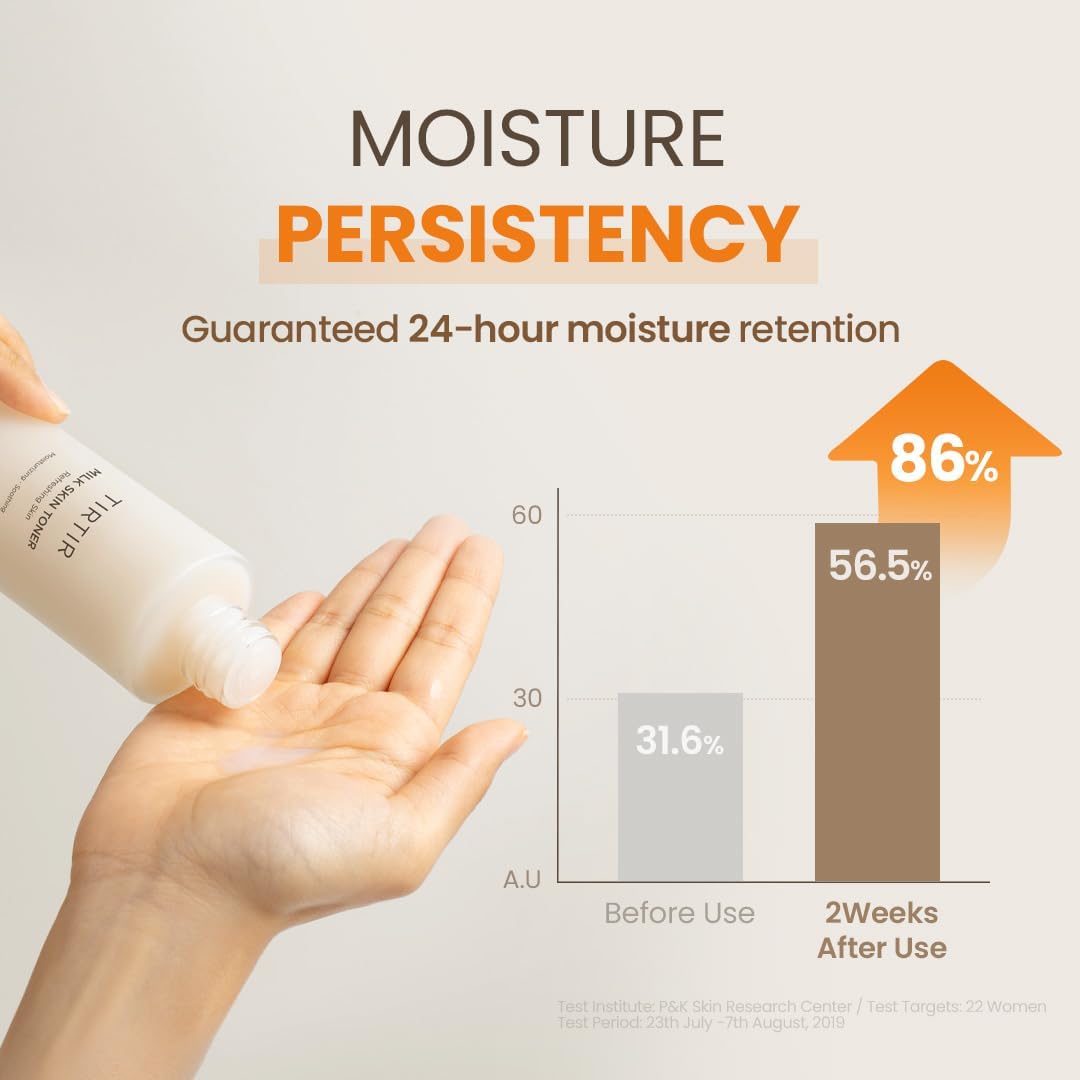 TIRTIR Milk Skin Rice Toner - Deep Moisturizing, Hydrating and Refreshing for face, Niacinamide, Ceramide, Rice Bran Extract, Nature-Oriented Ingredients, Korean Skin Care, Vegan, 150ml / 5.07 fl.oz.