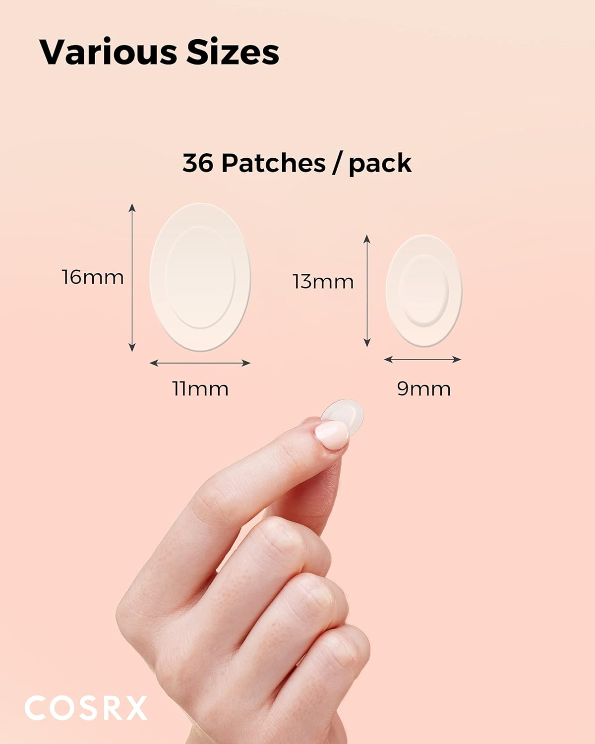 COSRX Master Patch Intensive | Oval-Shaped Hydrocolloid Pimple Patch with Tea Tree Oil & Salicylic Acid | Quick & Easy Blemish, Zit, Spot Treatment (90 Patches (Medium, Large), 90, Count)