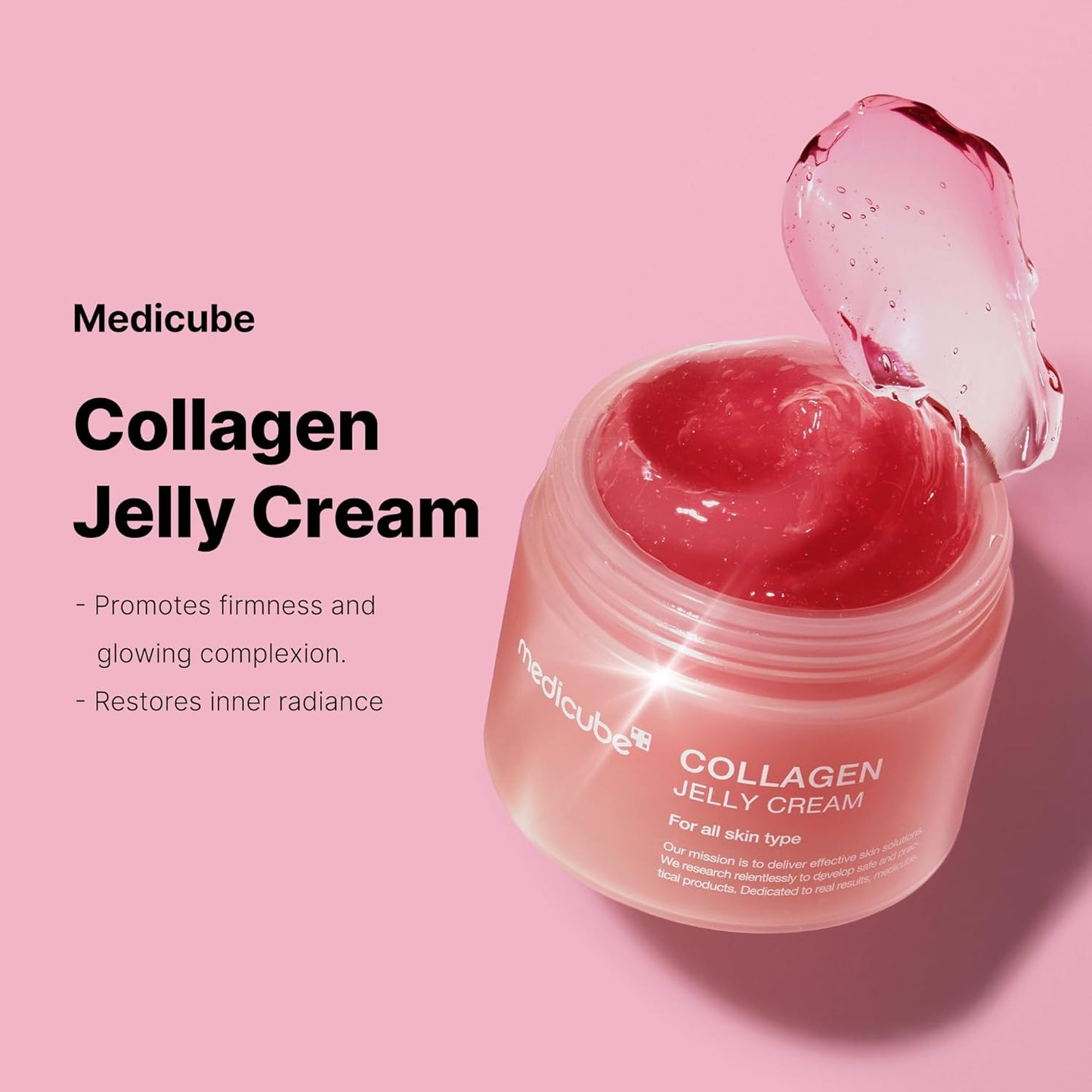 Medicube Plump and Radiant Pink Duo: Mini Booster Pro Pink and Collagen Jelly Cream, 3.71 fl.oz. (110ml)