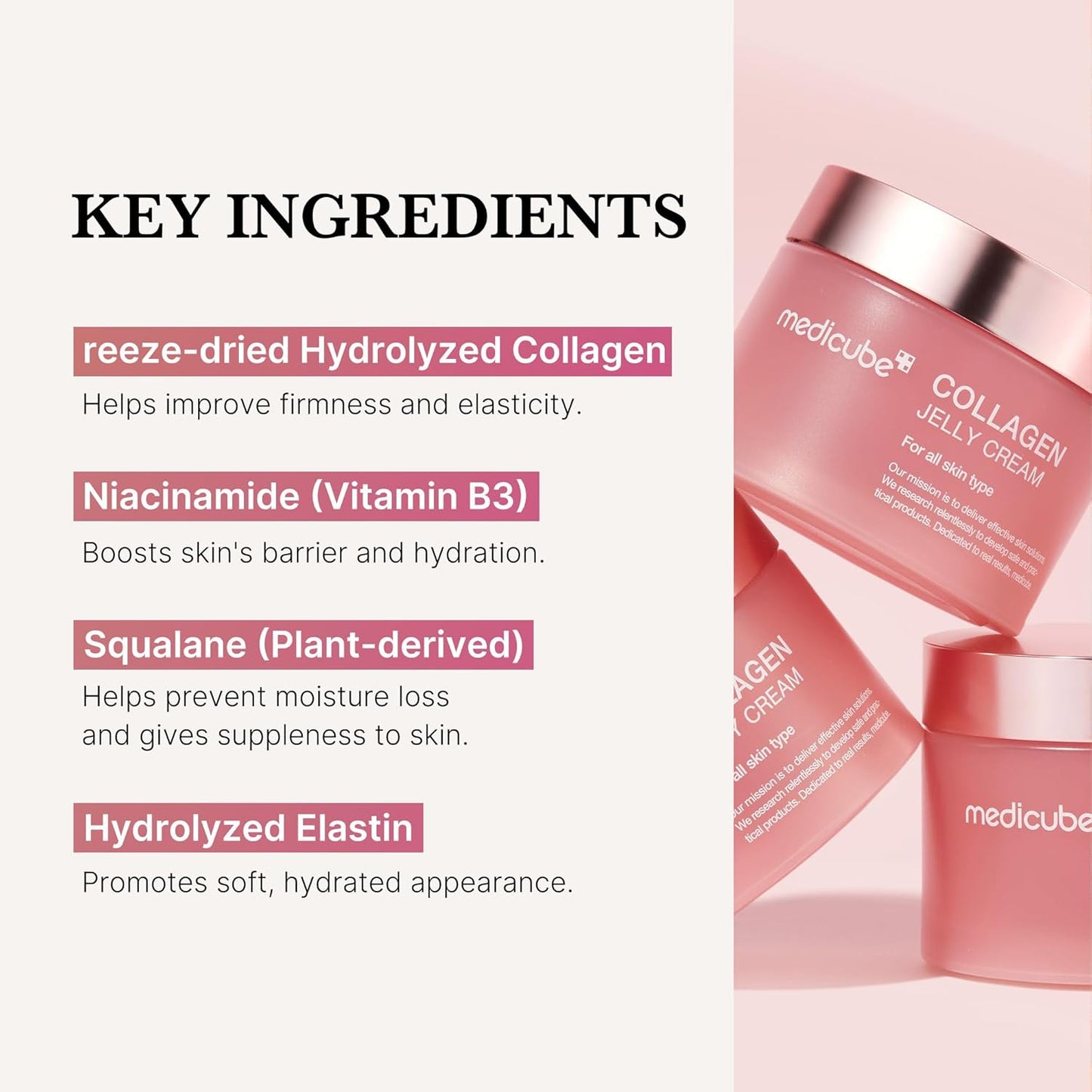 Medicube Plump and Radiant Pink Duo: Mini Booster Pro Pink and Collagen Jelly Cream, 3.71 fl.oz. (110ml)